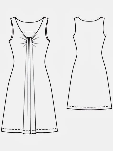 Mujeres y alfileres: Moldes para imprimir de remera y vestido de ...
