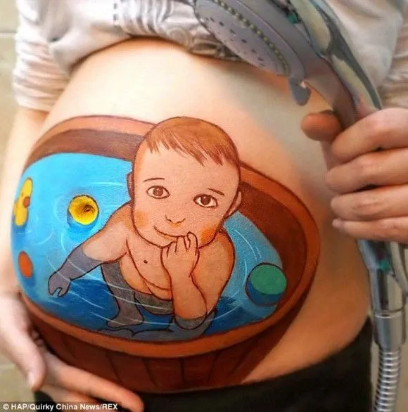 Mujeres embarazadas muestran obras de arte en sus barrigas (+Fotos ...