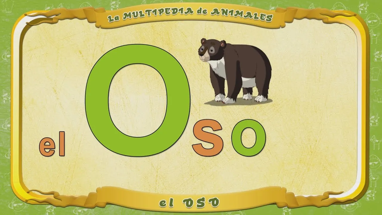 la Multipedia de animales. Letra O - el Oso - YouTube