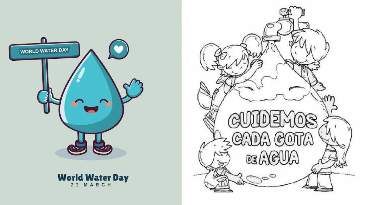 Día Mundial del Agua dibujos para colorear, ideas para realizar este 22 de  marzo | Tu Nota