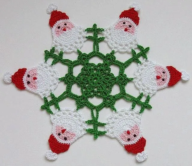 Carpetas navideñas en crochet - Imagui