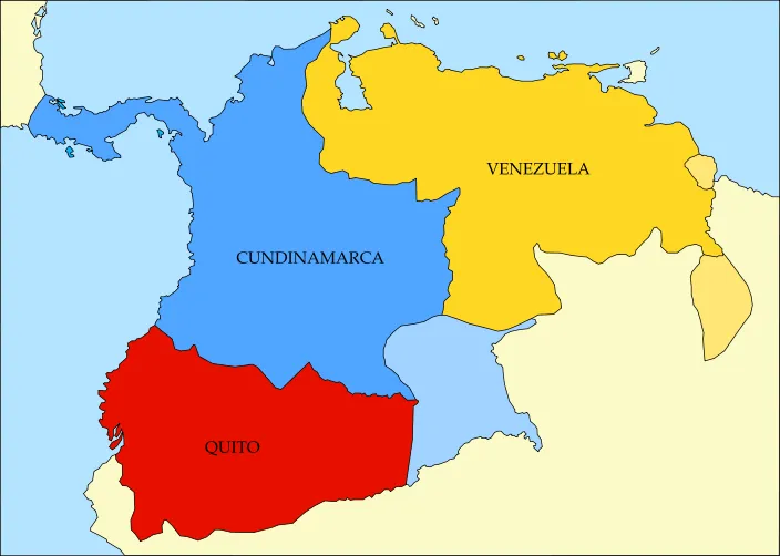 Mapa de la gran colombia 1830 - Imagui