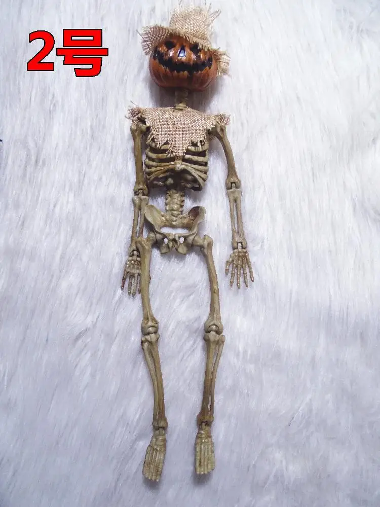 Muñeca de calavera movible grande de 40cm, colección limitada de esqueleto  humano pirata, juguete de decoración de Halloween - AliExpress