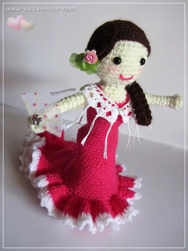 Muñeca flamenca en crochet | dulce rincon