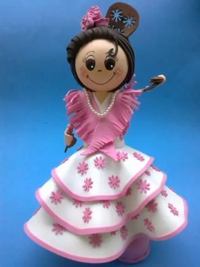 muñeca traje de flamenca goma eva,porex,acrilicos termoformado ...