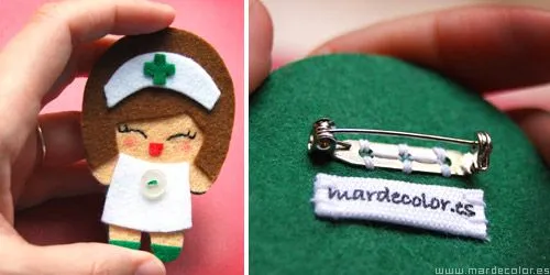 Patrones broche muñeco fieltro enfermero gratis - Imagui