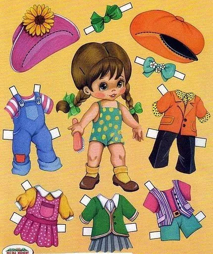Muñecas para recortar: Muñecas con vestidos para recortar Muñecas para recortar: Muñecas con vestidos para recortar