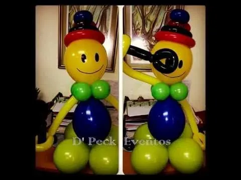 Muñeco hecho de globos - snowman balloons - globoflexia - YouTube
