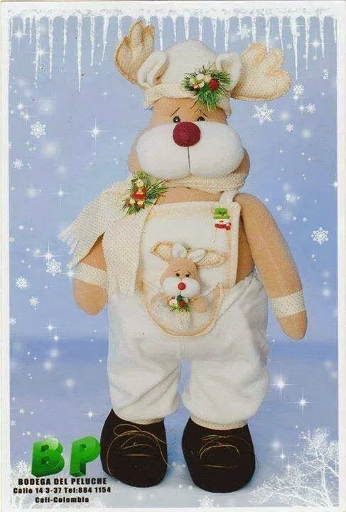 Muñeco navideño reno, moldes | Navidad Muñecos | Pinterest | Html