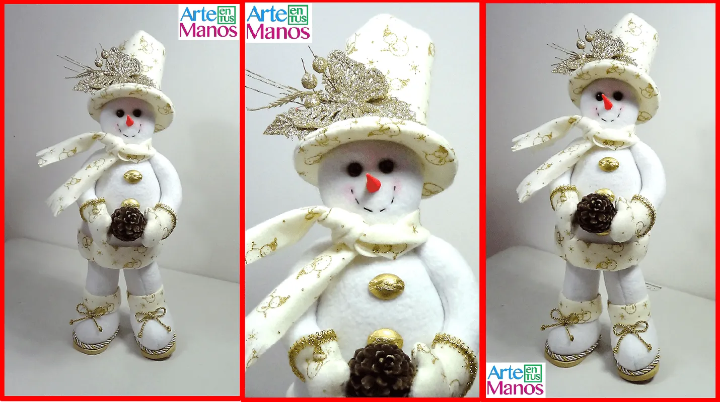 Muñeco de Nieve con Sombrero de Copa Paso a Paso - Arte en Tus Manos con  Lili y Sam