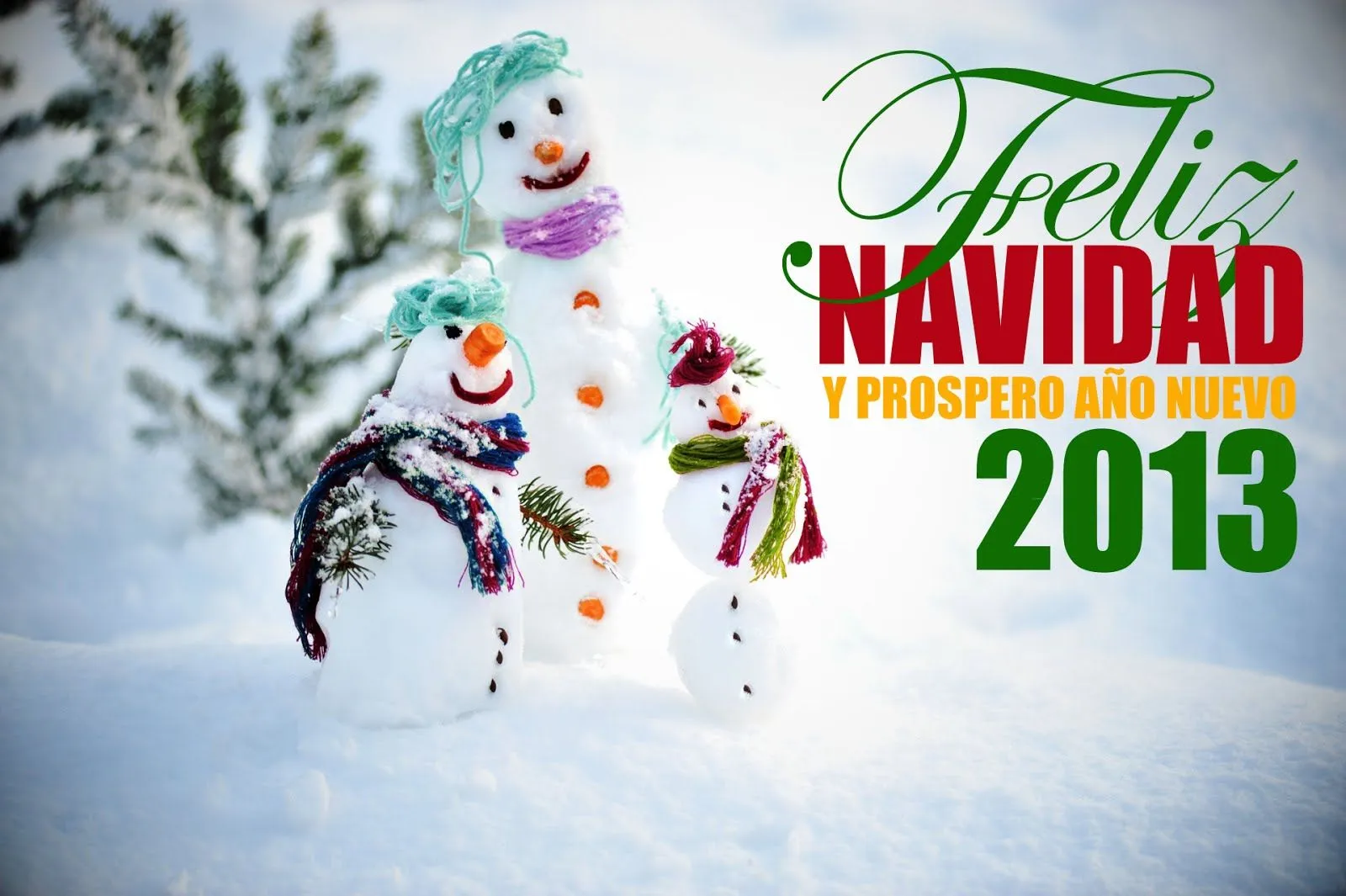muñecos-de-nieve-con-mensaje-feliz-navidad-y-prospero-año-nuevo ...