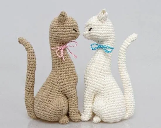 muñecos de ganchillo: gatos enamorados | muñecos | Pinterest ...