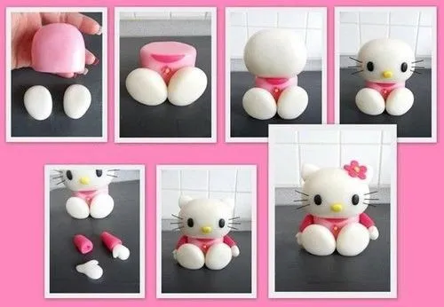 Como hacer muñecos de Hello Kitty para Baby Shower | Memories of ...