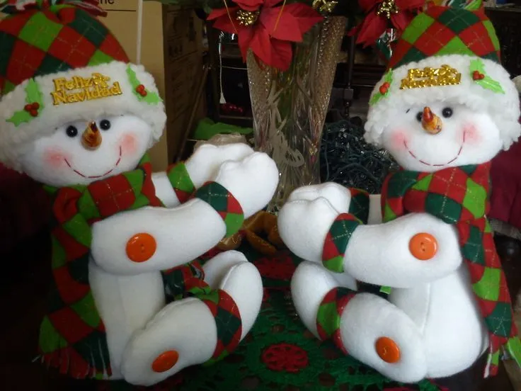 Muñecos de nieve | Cortineros navideños | Pinterest