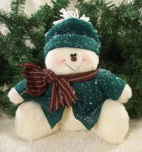 Muñecos de nieve en fieltro con moldes - Imagui
