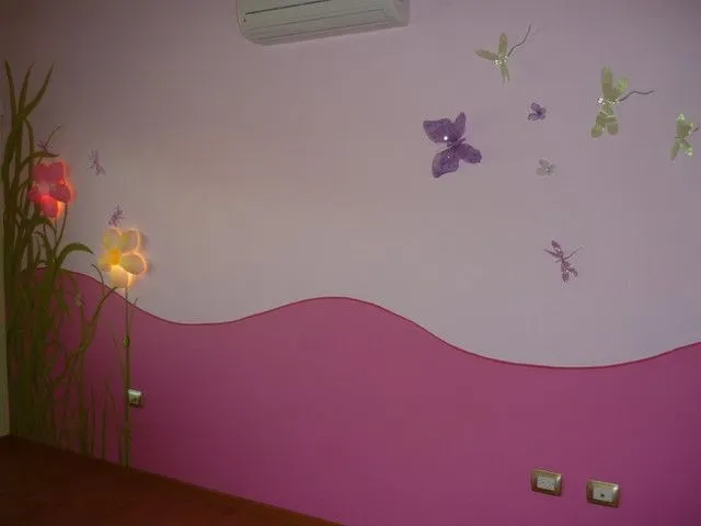 Mural decorativo para habitación de niña - Contemporary - Kids ...