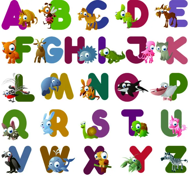 mural infantil abecedario animales - Infantil - Diseños bloom