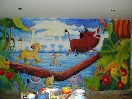 un mural pintado en la pared del cuarto de mi hijo | Aprender ... un mural pintado en la pared del cuarto de mi hijo | Aprender ...