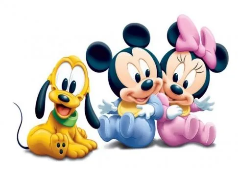 Lienzo cuadro Mickey Minnie Pluto beb