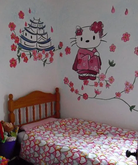 Murales infantiles de Hello Kitty - Imagui