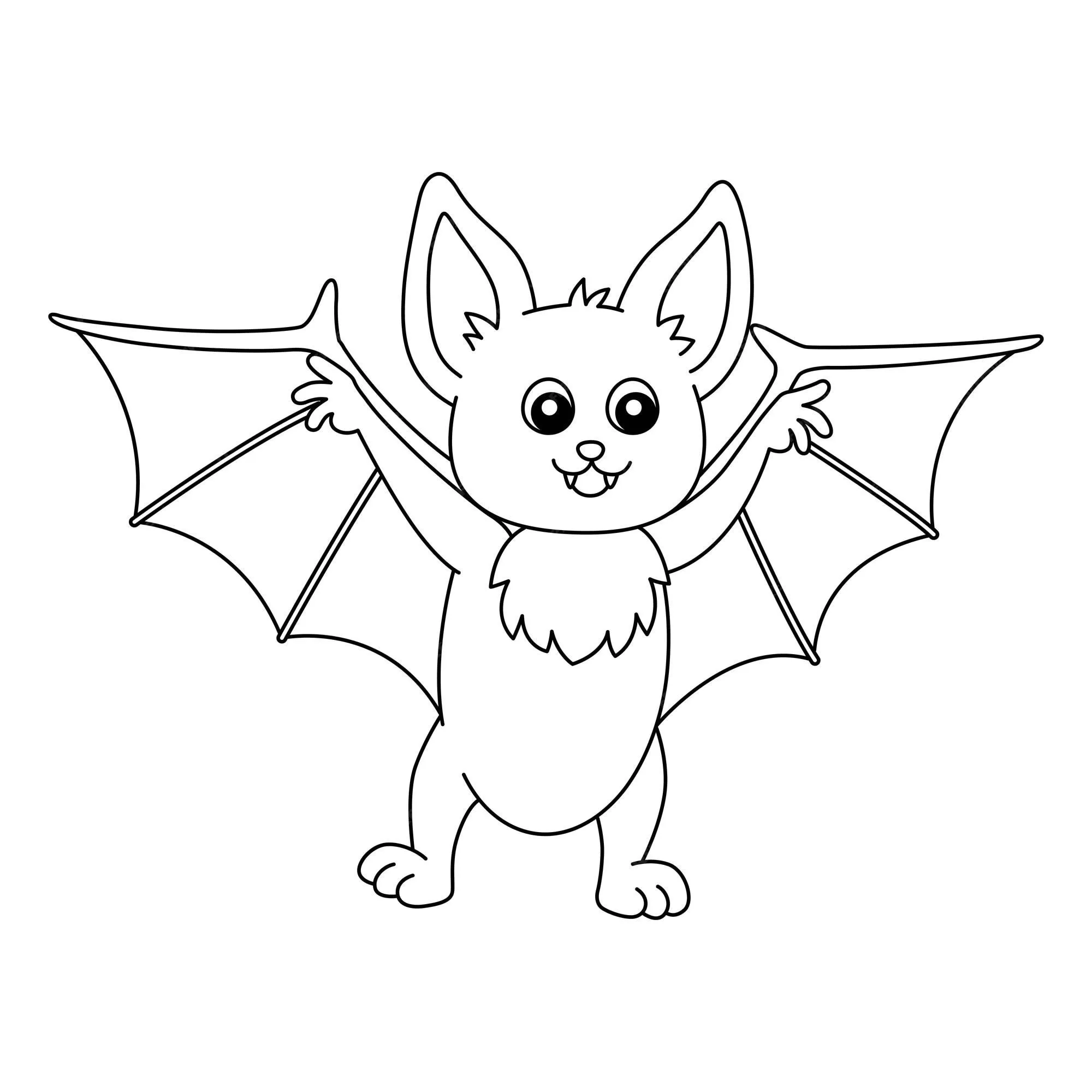 Murciélago animal para colorear página aislada para niños | Vector Premium