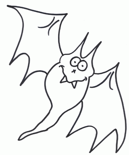 Dibujo de Murciélago para Halloween. Dibujo para colorear de ...