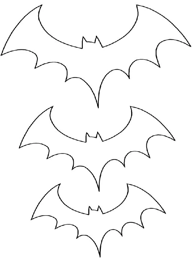 Murciélagos para pintar en Halloween | Colorear imágenes