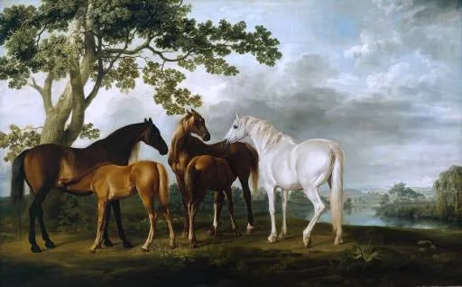 Museo del Arte: Paisaje con caballos y potros - Mares and Foals in ...