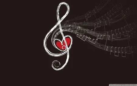 Musical Notes ♥♥ - red, hd, black, musical, emo, music, sign ...