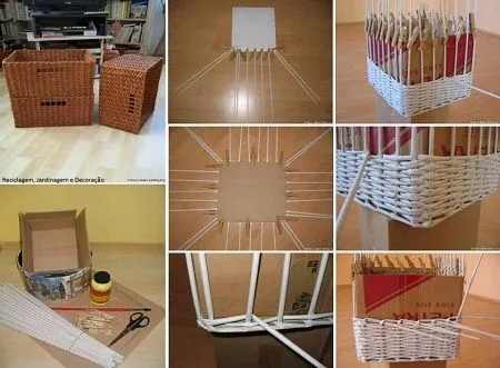 TALLER DE RECICLADO: Cómo hacer un canasto con relleno de papel