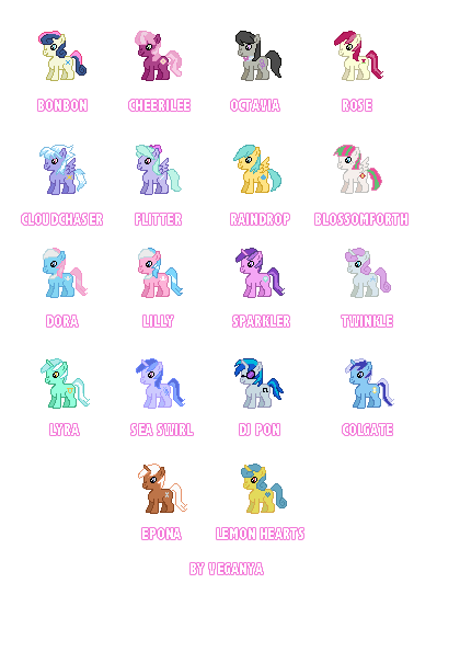 My Little Pony con nombres - Imagui