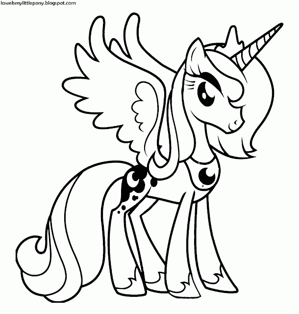 My Little Pony: Dibujos para colorear de la Princesa Luna de My ...