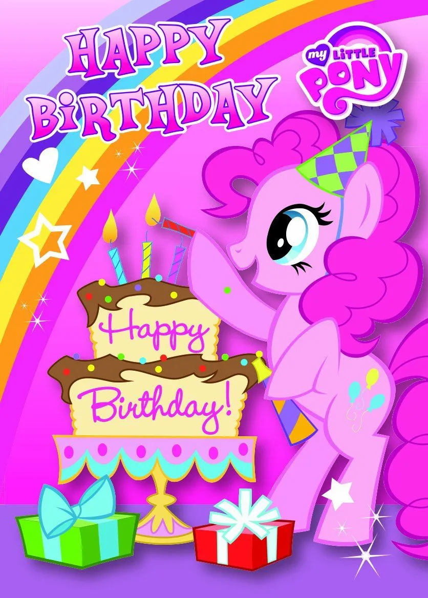 My Little Pony MP020 - Tarjeta de felicitación de cumpleaños con ...