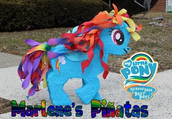 My Little Pony pinata Fluttershy Pinkie Pie by Marlenespinatas
