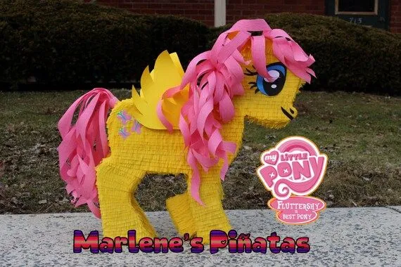 My Little Pony pinata Fluttershy Pinkie Pie by Marlenespinatas