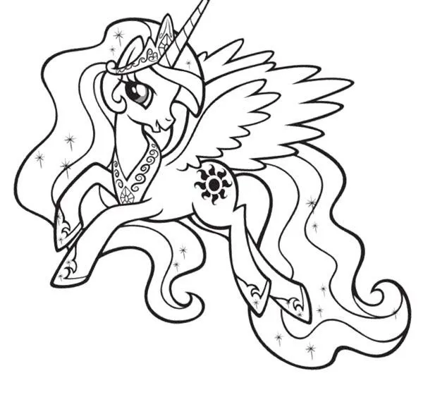 My Little Pony Princess Celestia Coloring Pages | Coloring pages ...
