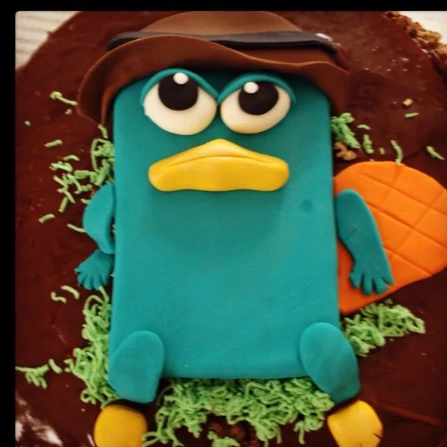 My perry the platypus fondant cake | Perry platypus | Pinterest