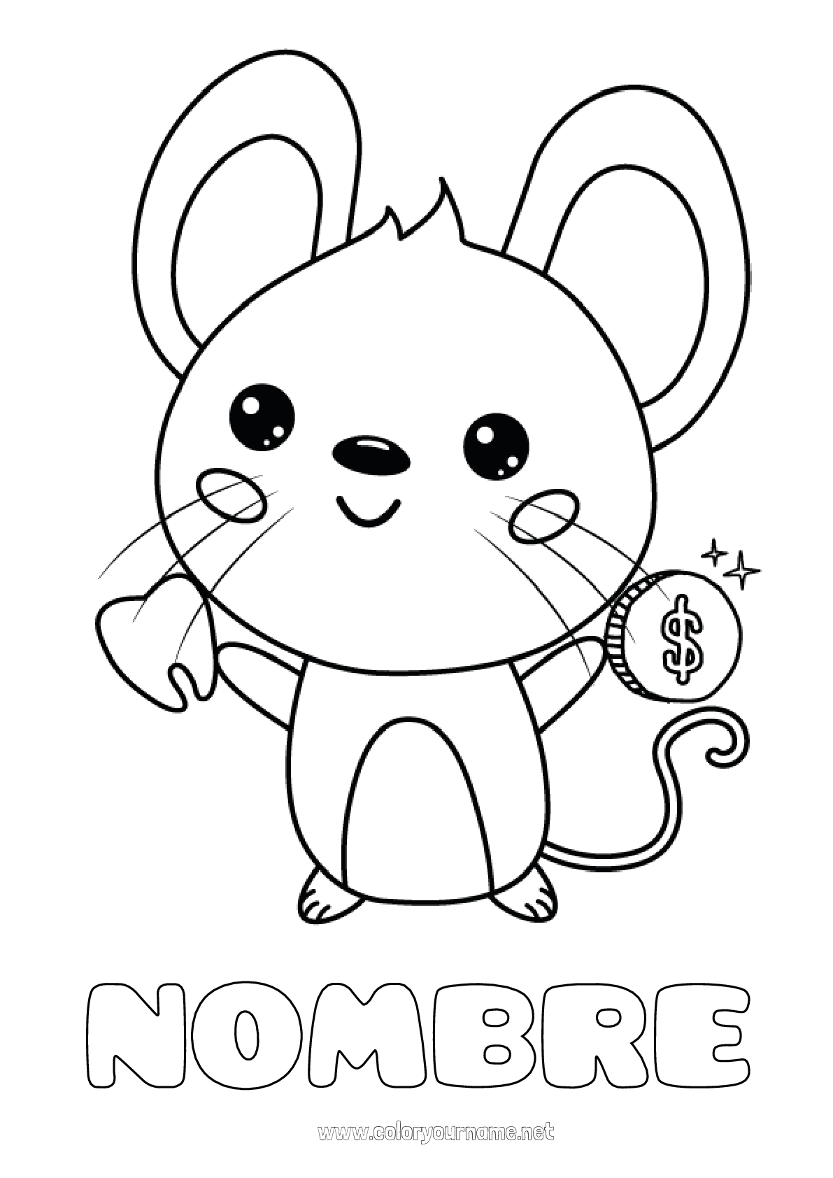 Nº de colorear 492 - Diente de leche Ratoncito Pérez Nº de colorear 492 - Diente de leche Ratoncito Pérez
