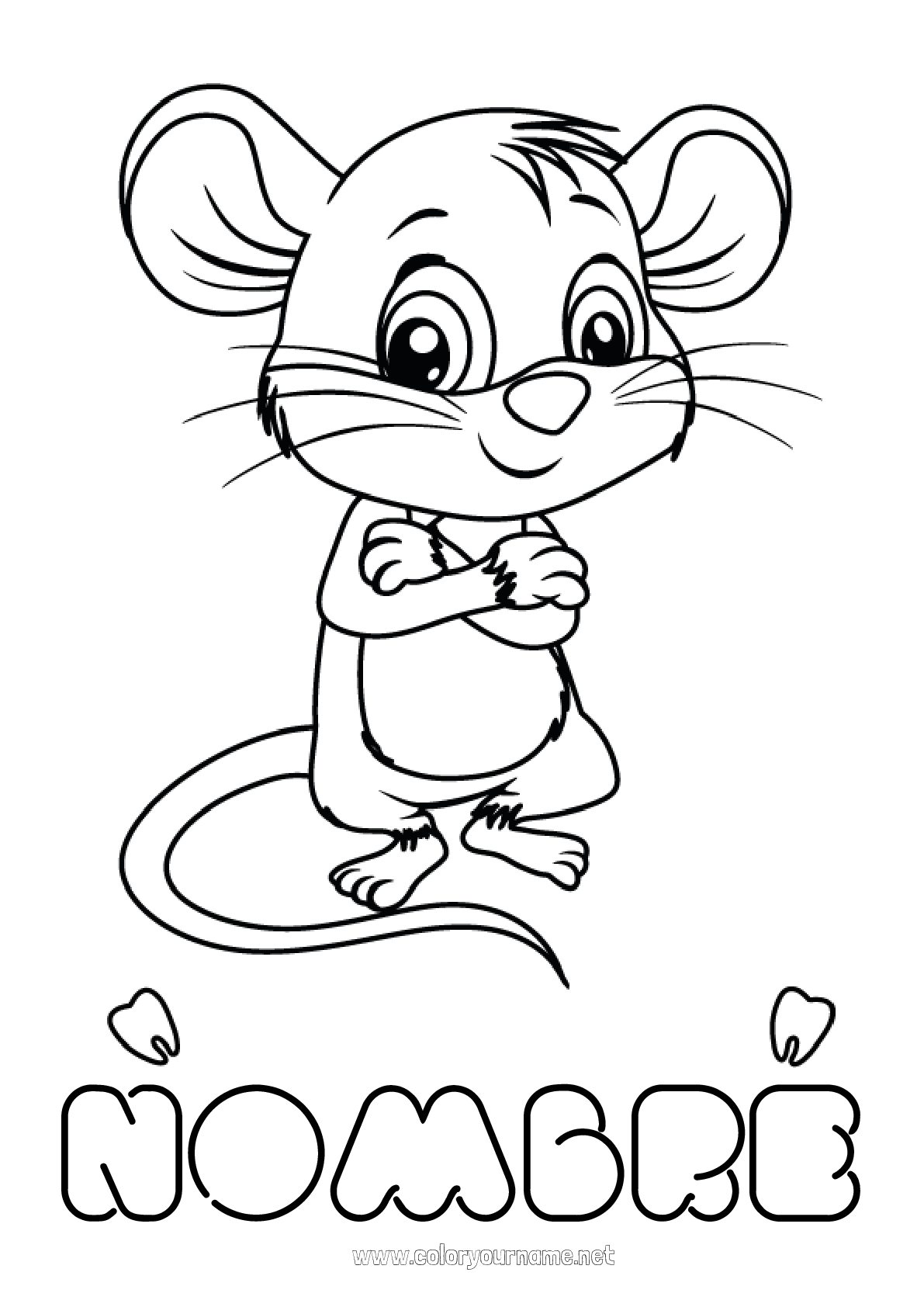 Nº de colorear 498 - Diente de leche Ratoncito Pérez Nº de colorear 498 - Diente de leche Ratoncito Pérez