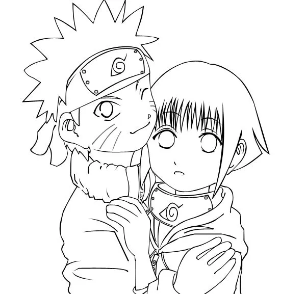 Naruto_hugs_Hinata_Lines_by_ ...