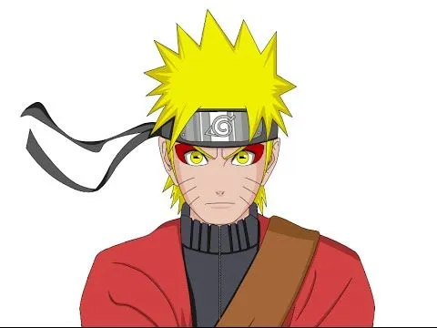 Naruto Modo Sennin dibujado en Paint - YouTube