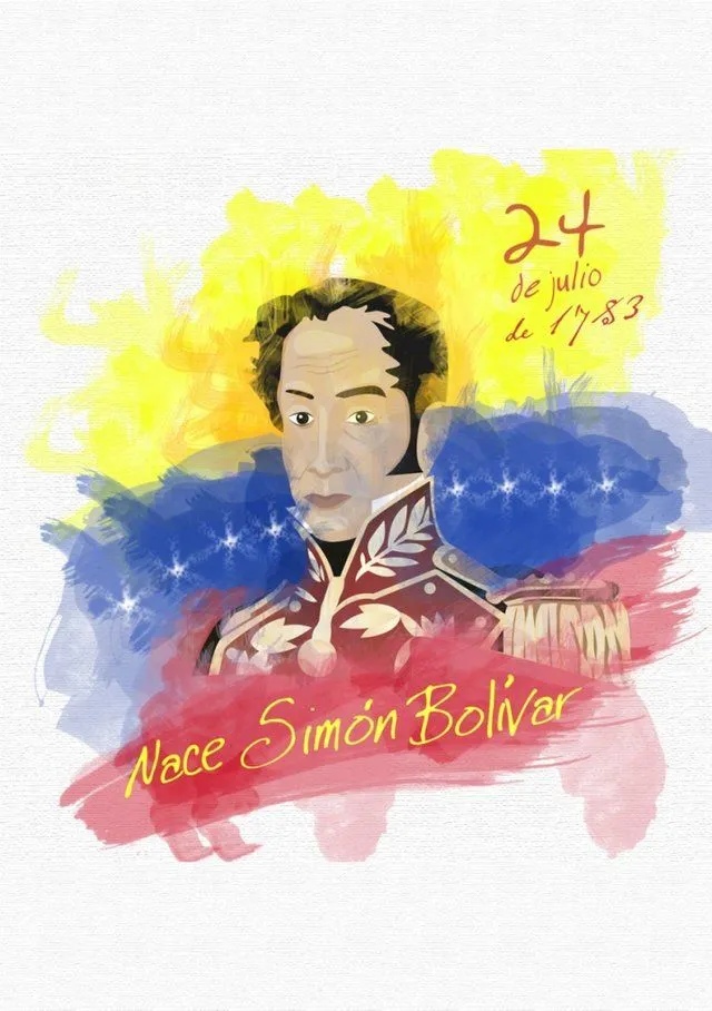 Natalicio de Simón Bolívar - 24 de Julio - Ilustración Digital — Steemit