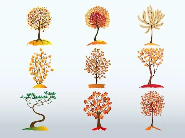 Naturaleza fibrado vectorial árbol de otoño | Descargar Vectores ...