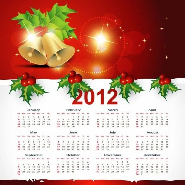 Navidad estilo de calendario gráfico vectorial | Descargar ...