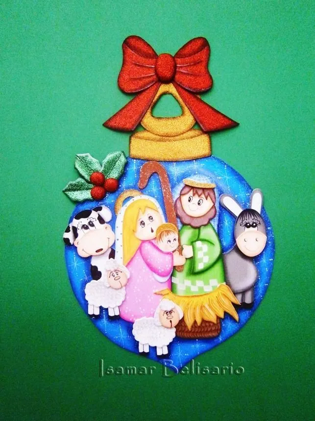 Navidad-nacimiento-pesebre-bambalina-foami-Elaborado por Isamar Belisario |  Manualidades navideñas, Artesanías navideñas, Manualidades