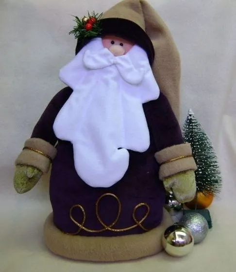 Papa Noel en paño lenci.. | Manualidades | Pinterest | Papa Noel ...