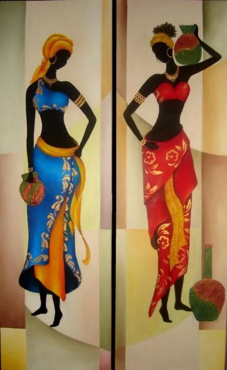 negras africanas pintadas en mdf - Google Search | Paint, draw ...