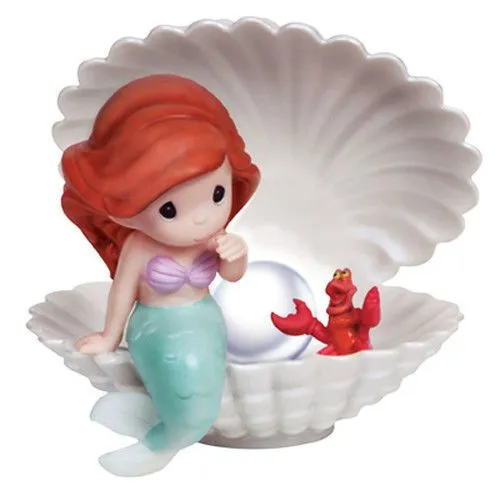 New PRECIOUS MOMENTS DISNEY Figurine LITTLE MERMAID Ariel Pearl ...