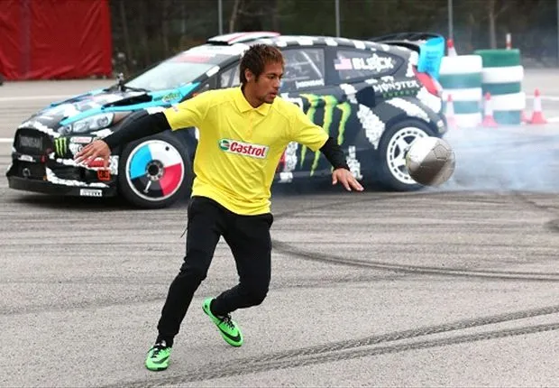 Neymar y un llamativo desafío: penales contra un auto de rally ...