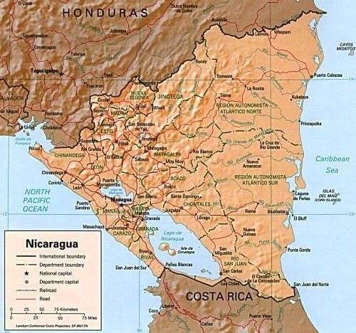 Nicaragua: relieve e hidrografía | La guía de Geografía